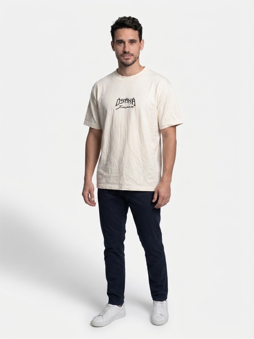 GSTR Crewneck short sleeve T-Shirt in Cream